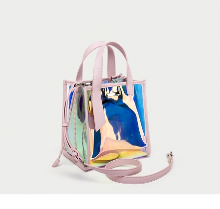 fornecedor profissional Conjunto de bolsa bolsa feminina de couro pu brilhante e moderno com 2 peças