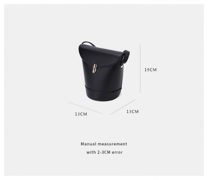 sacos de balde crossbody pequenos de couro preto personalizado 