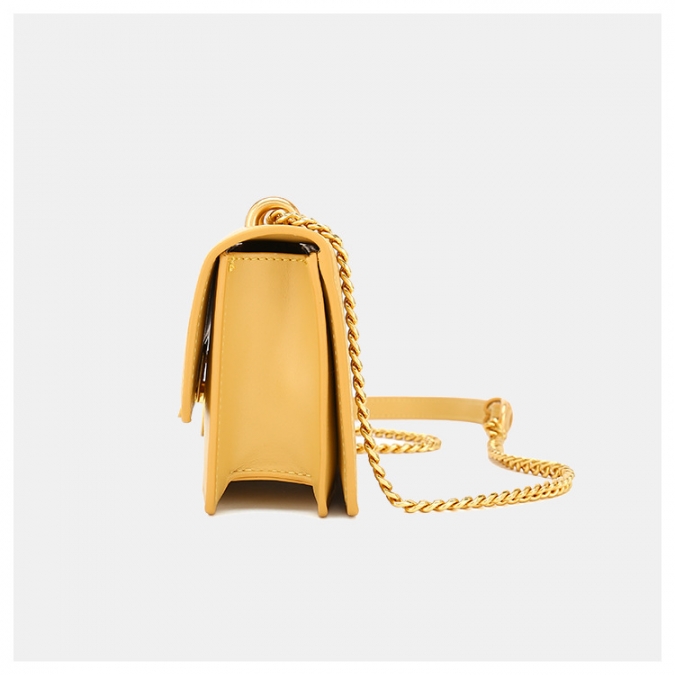 novo design feminino pequena cadeia de ouro estilingue bolsa de ombro com bloqueio mentallic 