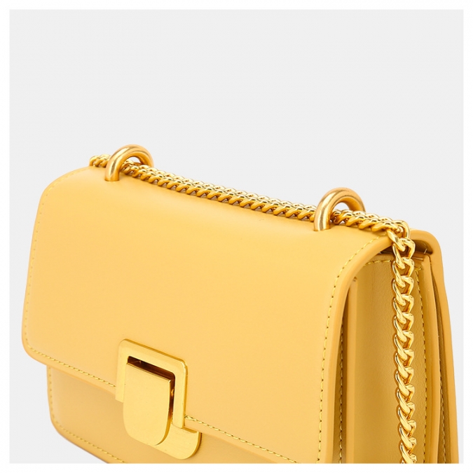novo design feminino pequena cadeia de ouro estilingue bolsa de ombro com bloqueio mentallic 